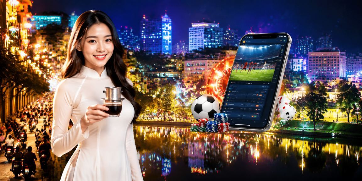 Người dùng Việt Nam trải nghiệm cá cược thể thao trực tuyến tại Đà Lạt trong trang phục áo dài